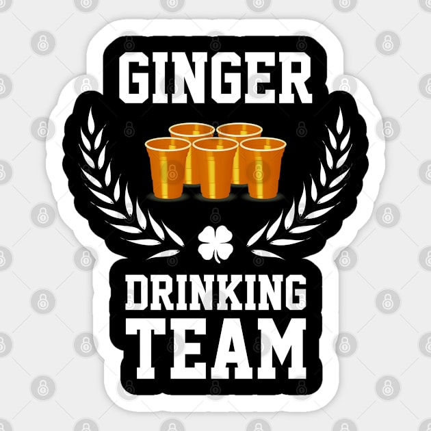 Ginger Drinking Team Irish St Patricks Day Sticker by trendingoriginals